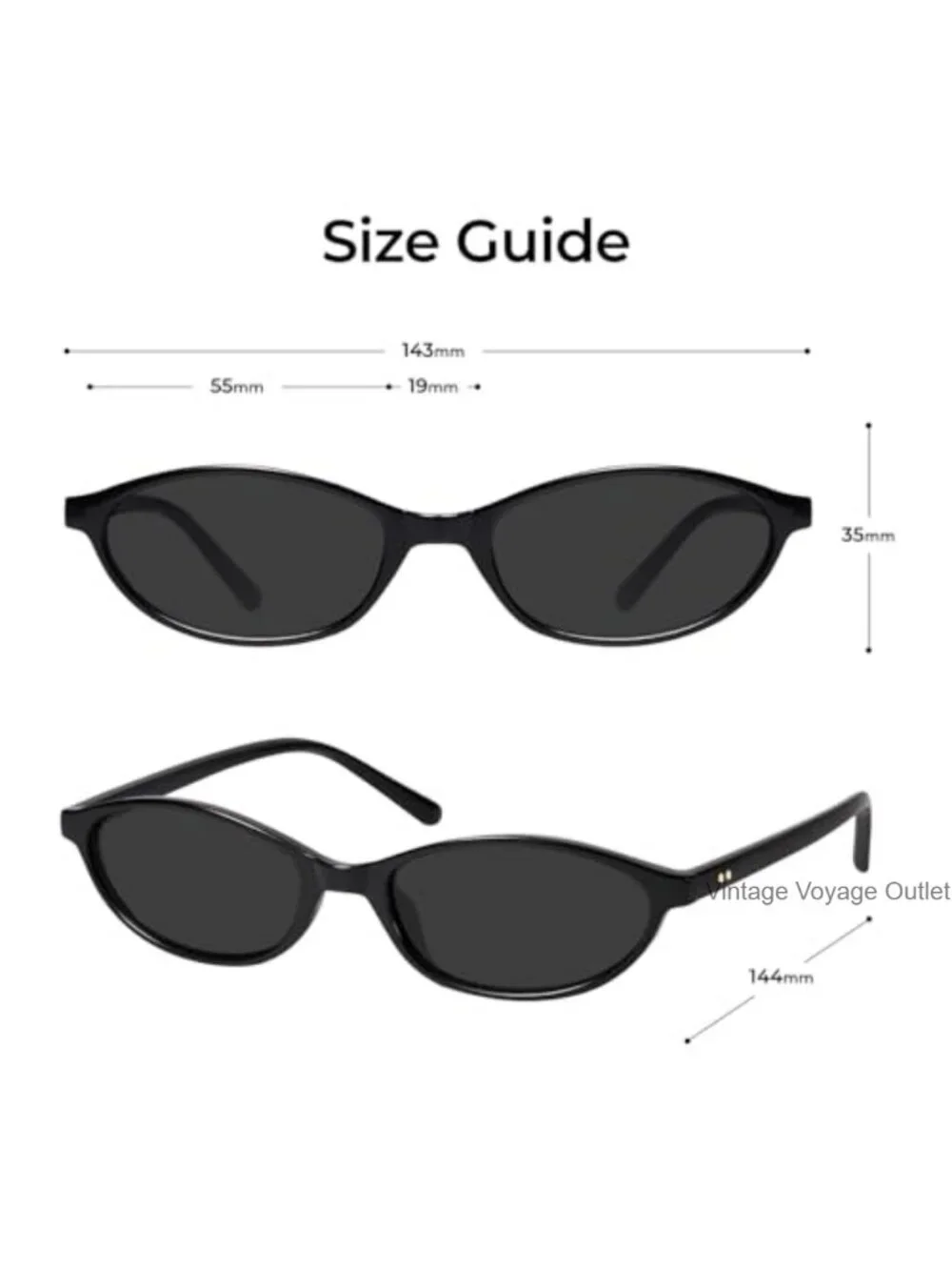 Small Oval Sunglasses Retro 90s UV400 Protection Plastic Frame